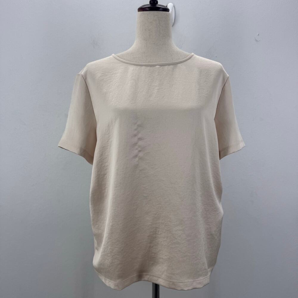 NWT Max Mara Amburgo Ivory Soft T-Shirt sz L Minimalist Neutral Capsule Wardrobe